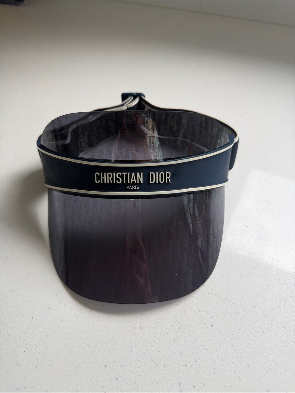 Dior Black Visor Cap with Logo